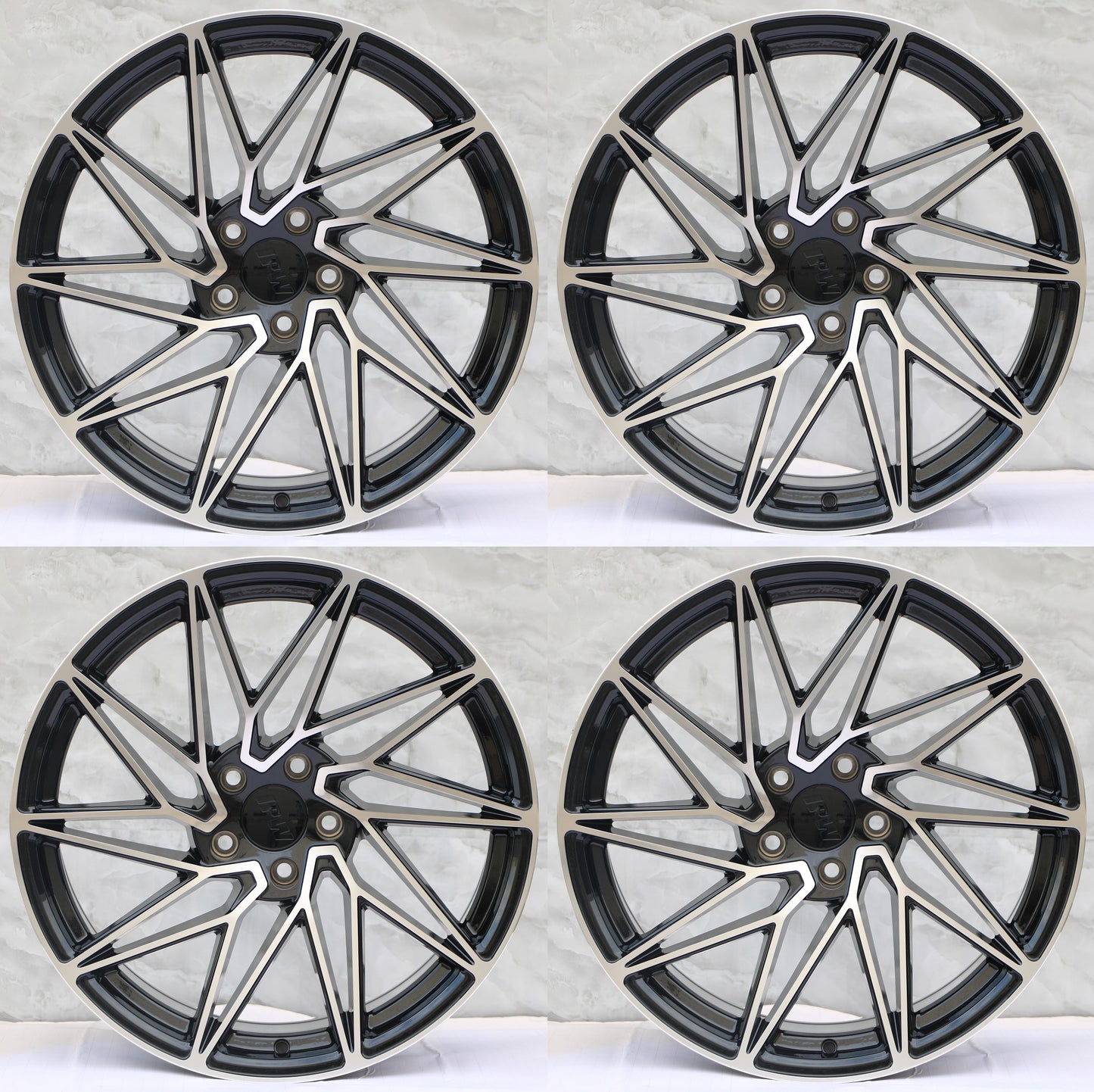 19" W1300 Wheels Rims for HONDA ACURA LEXUS TOYOTA NISSAN INFINITI TESLA MODEL 3 + Y 5x114.3 (BMF)