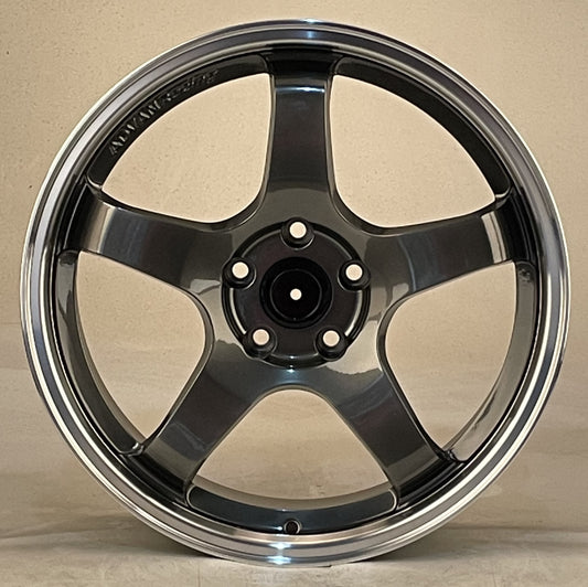 19" HBML1547 HYPER BLACK Wheels Rims for HONDA TOYOTA NISSAN TESLA CIVIC ACCORD JDM TUNER