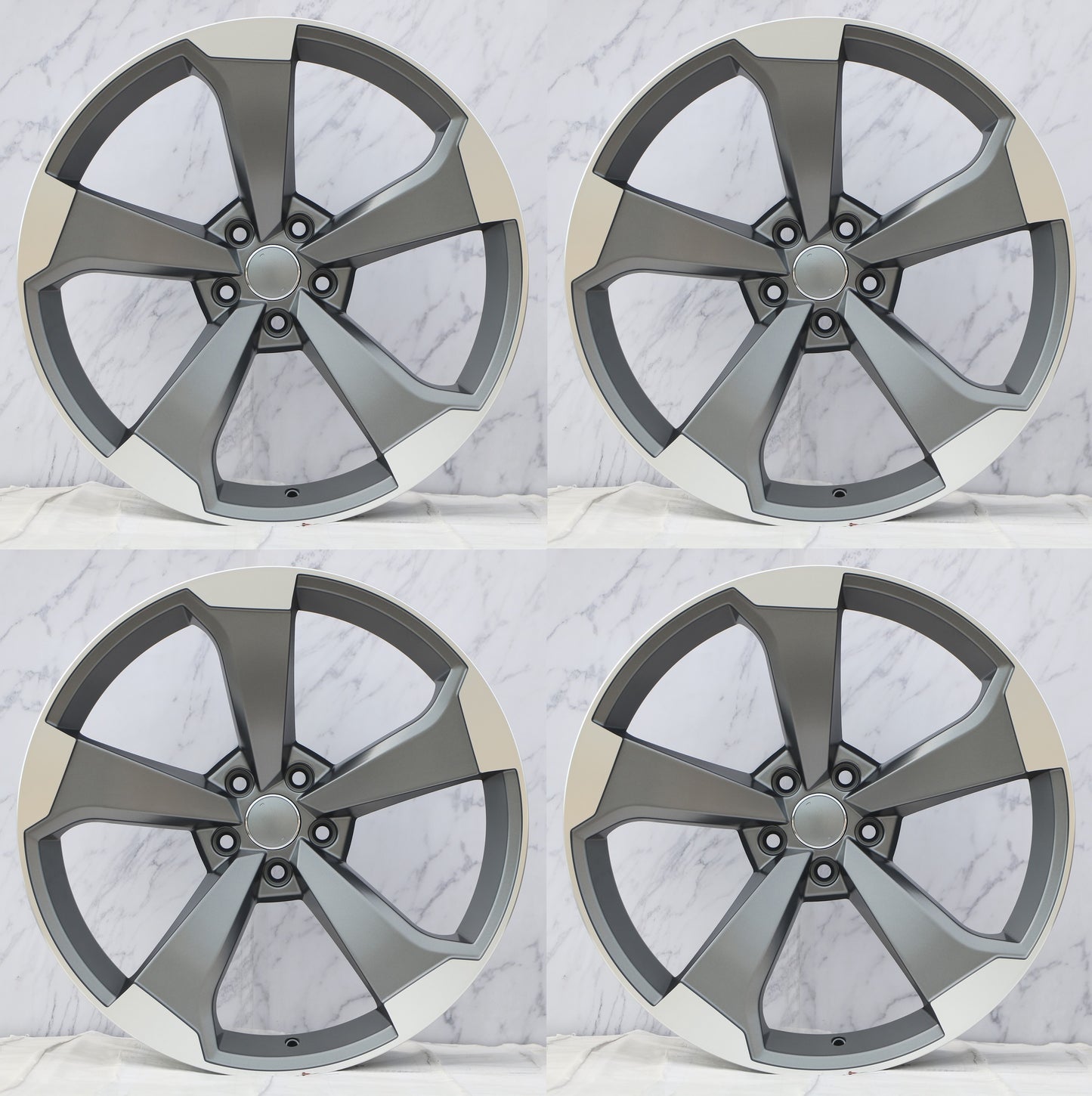 18" Wheels Rims A666 for AUDI VOLKSWAGEN VW BENZ A3 A4 A5 A6 A7 A8 Q3 Q5 RS3 S3 S4 S5 S6 S7 S8 TT (FGMF)