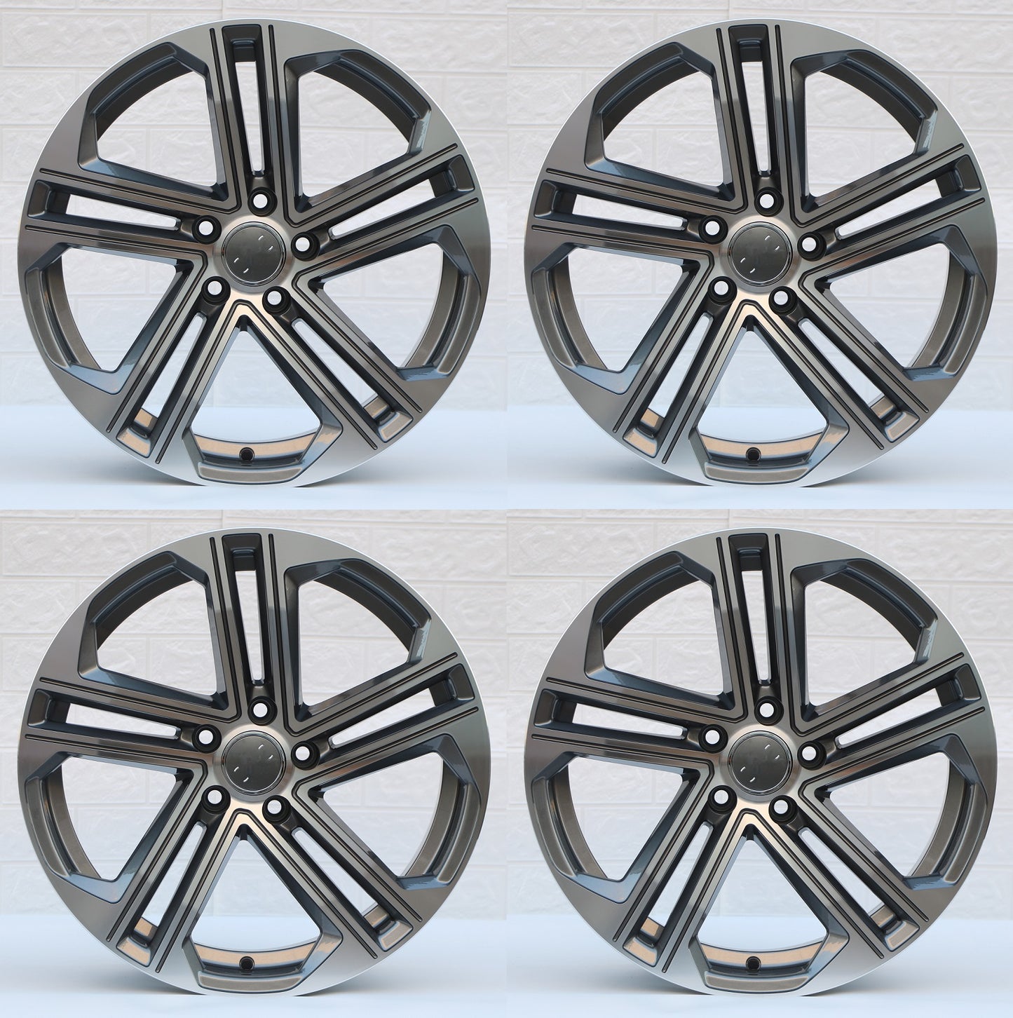 18" Wheels Rims A668 for AUDI VOLKSWAGEN VW BENZ A3 A4 A5 A6 A7 A8 Q3 Q5 RS3 S3 S4 S5 S6 S7 S8 TT (GMF)