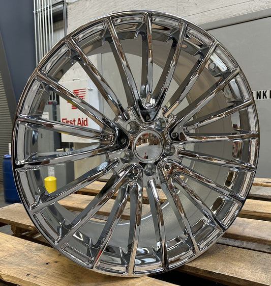 20" (1 WHEEL) Rims MB812 for MERCEDES BENZ A C E S CL SL GLA GLB GL GLE GLS ML R SLK CLK CLS (Chrome)