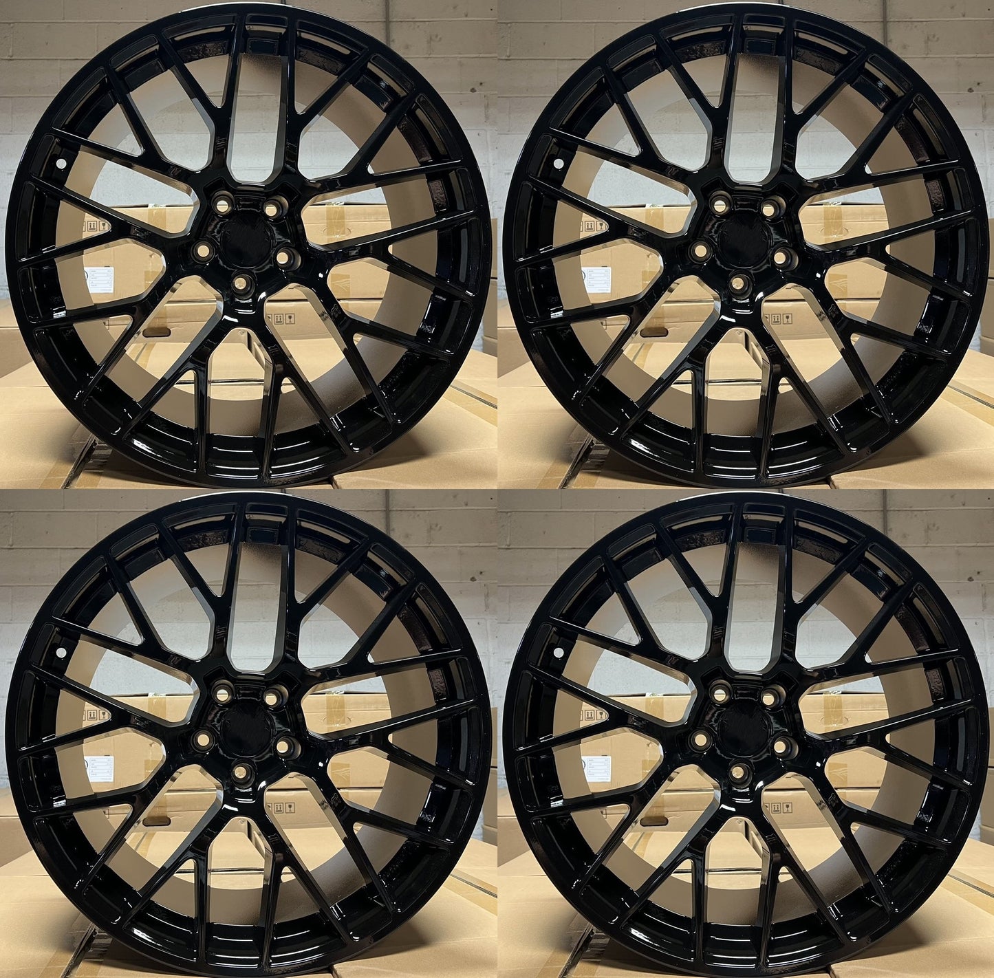 20" Wheels STAGGERED Rims P854 for PORSCHE MACAN S GTS TURBO 5x112 (Black)