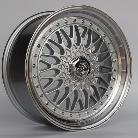 18" Wheels SILVER Rims W883 for MERCEDES BENZ BMW HONDA ACURA LEXUS TOYOTA NISSAN INFINITI TESLA BBS RS STYLE 5x113 / 5x120