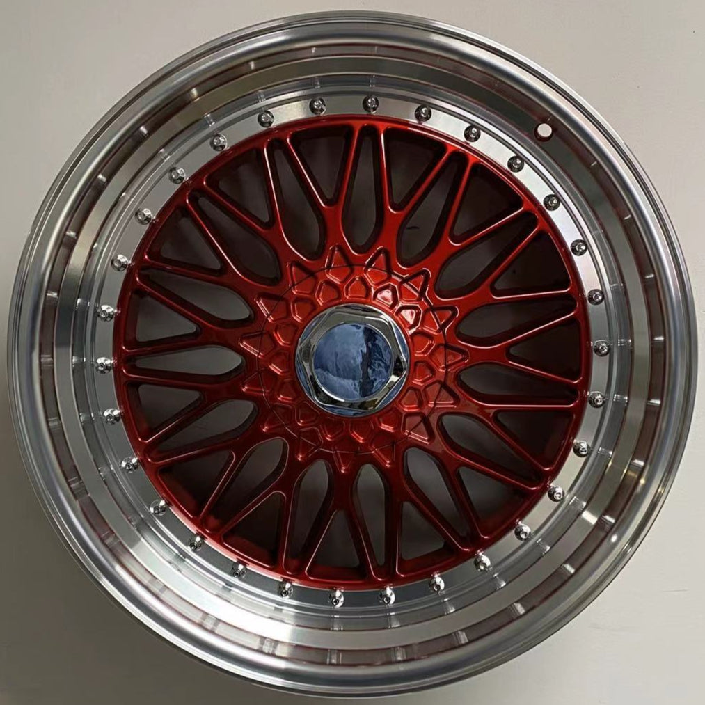 20" Wheels RED Rims W883 for BMW HONDA ACURA LEXUS TOYOTA NISSAN INFINITI TESLA BBS RS STYLE 5x114 / 5x120
