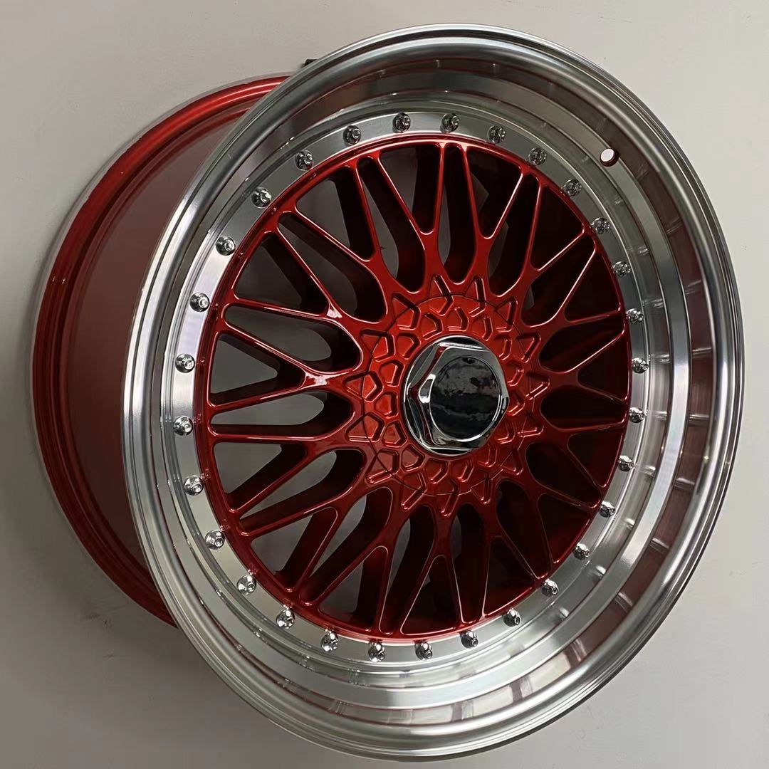 20" Wheels RED Rims W883 for BMW HONDA ACURA LEXUS TOYOTA NISSAN INFINITI TESLA BBS RS STYLE 5x114 / 5x120