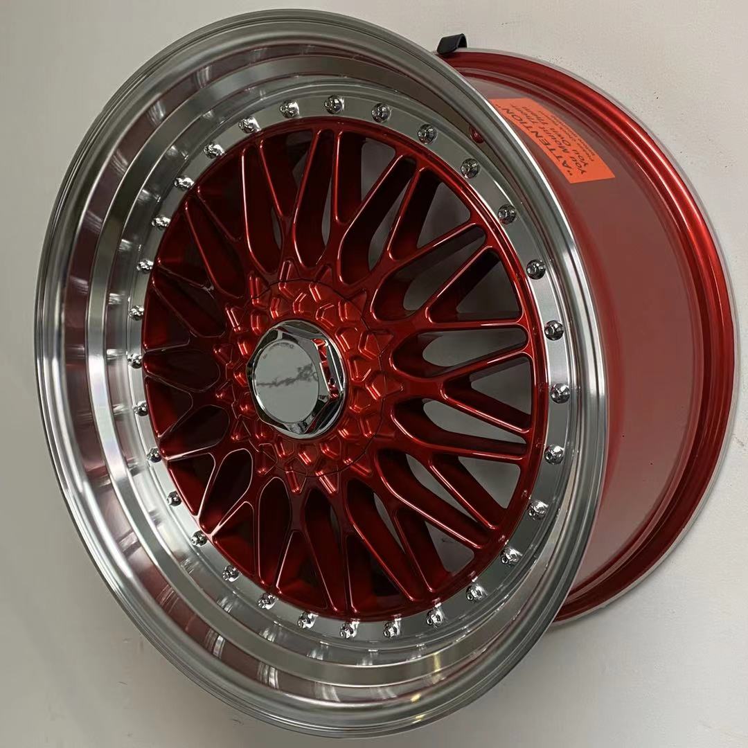20" Wheels RED Rims W883 for BMW HONDA ACURA LEXUS TOYOTA NISSAN INFINITI TESLA BBS RS STYLE 5x114 / 5x120