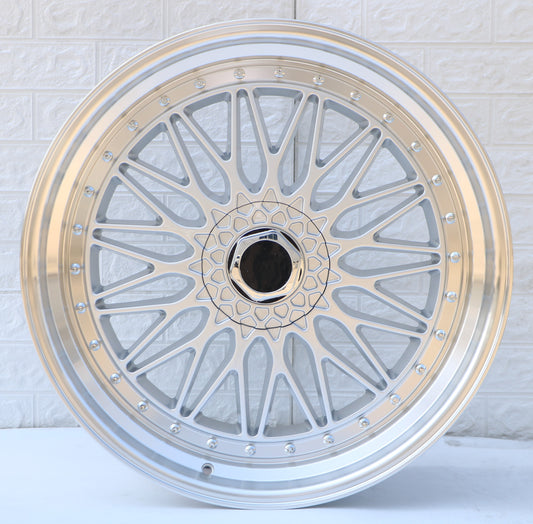 22" Wheels SILVER Rims W885 for MERCEDES BENZ BMW HONDA ACURA LEXUS TOYOTA NISSAN INFINITI TESLA BBS RS STYLE