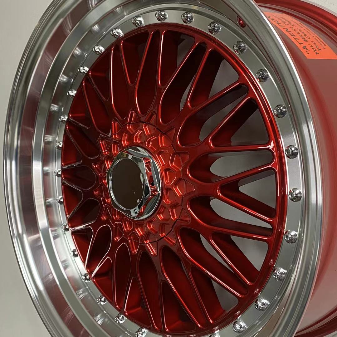 20" Wheels RED Rims W883 for BMW HONDA ACURA LEXUS TOYOTA NISSAN INFINITI TESLA BBS RS STYLE 5x114 / 5x120