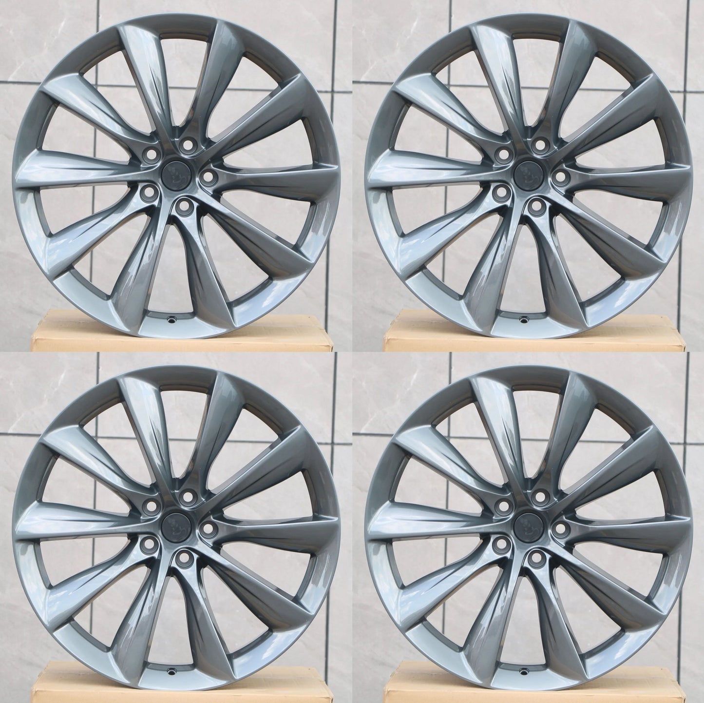 18" Wheels Rims TS001 for TESLA MODEL 3 + Y STANDARD LONG RANGE PERFORMANCE FLOW FORM HONDA ACURA TOYOTA LEXUS 5x114.3 (GM)