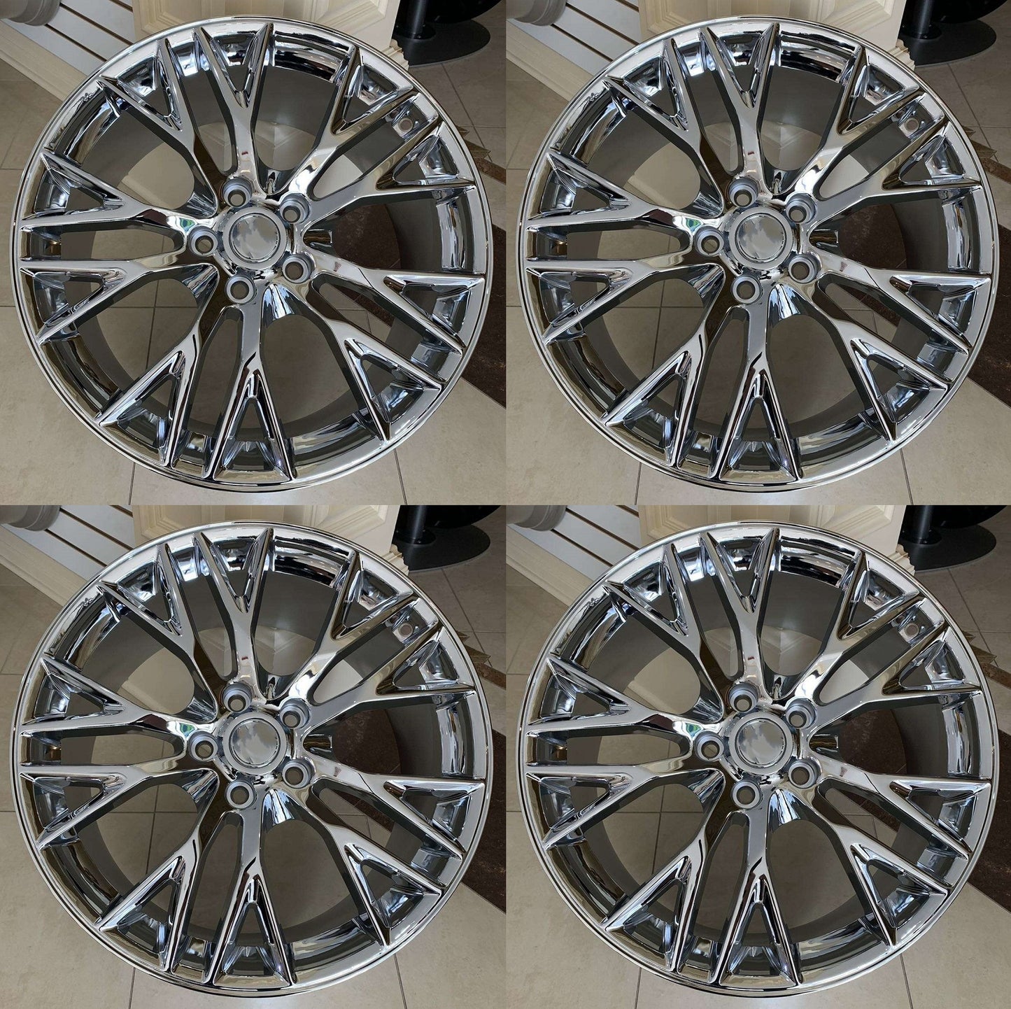 18" / 19" C591-CHROME Wheels Rims for CHEVY CORVETTE STINGRAY Z06 STYLE CHEVROLET C6 C7 Z51 (2005-2019)