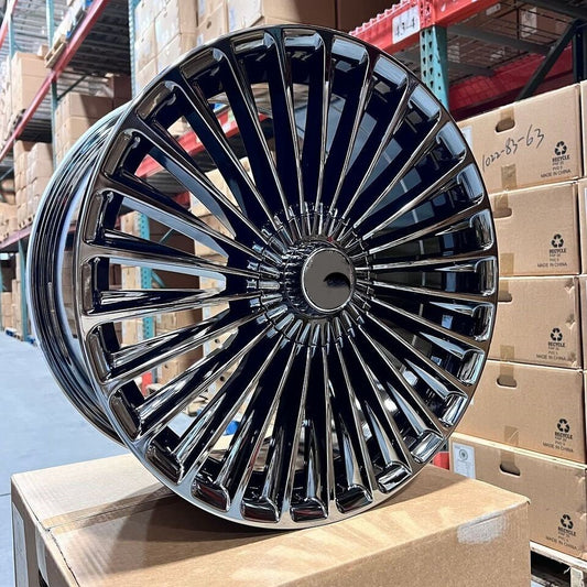 20" BLACK CHROME (1 WHEEL) MB841 Wheels Rims for MERCEDES BENZ A C E S CL SL GLA GLB GL GLE GLS ML R METRIS