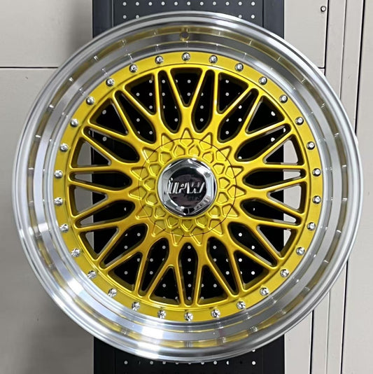 20" Wheels GOLD Rims W883 for BMW HONDA ACURA LEXUS TOYOTA NISSAN INFINITI TESLA BBS RS STYLE 5x114 / 5x120